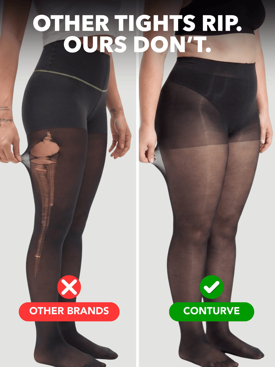 2-Pack 70 Denier Tear-proof Shaping Tights