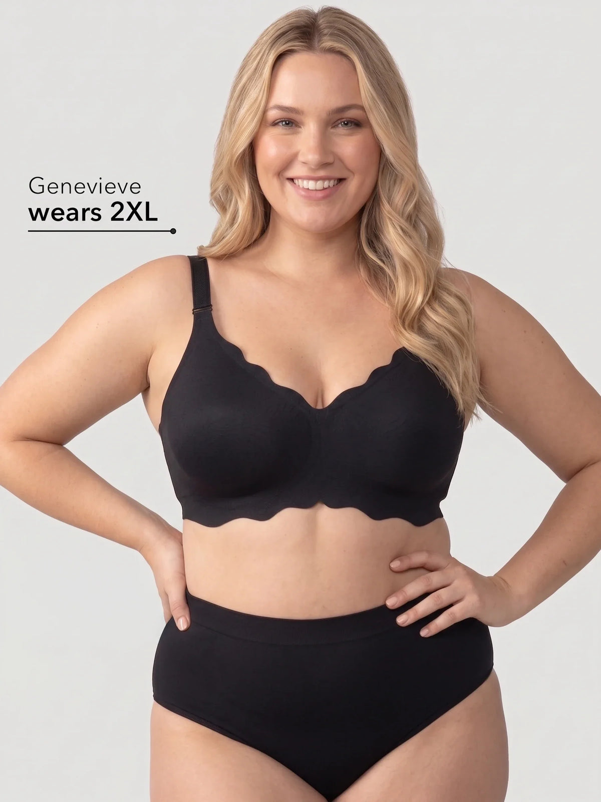 Scalloped Push-Up Wireless Jelly Bra