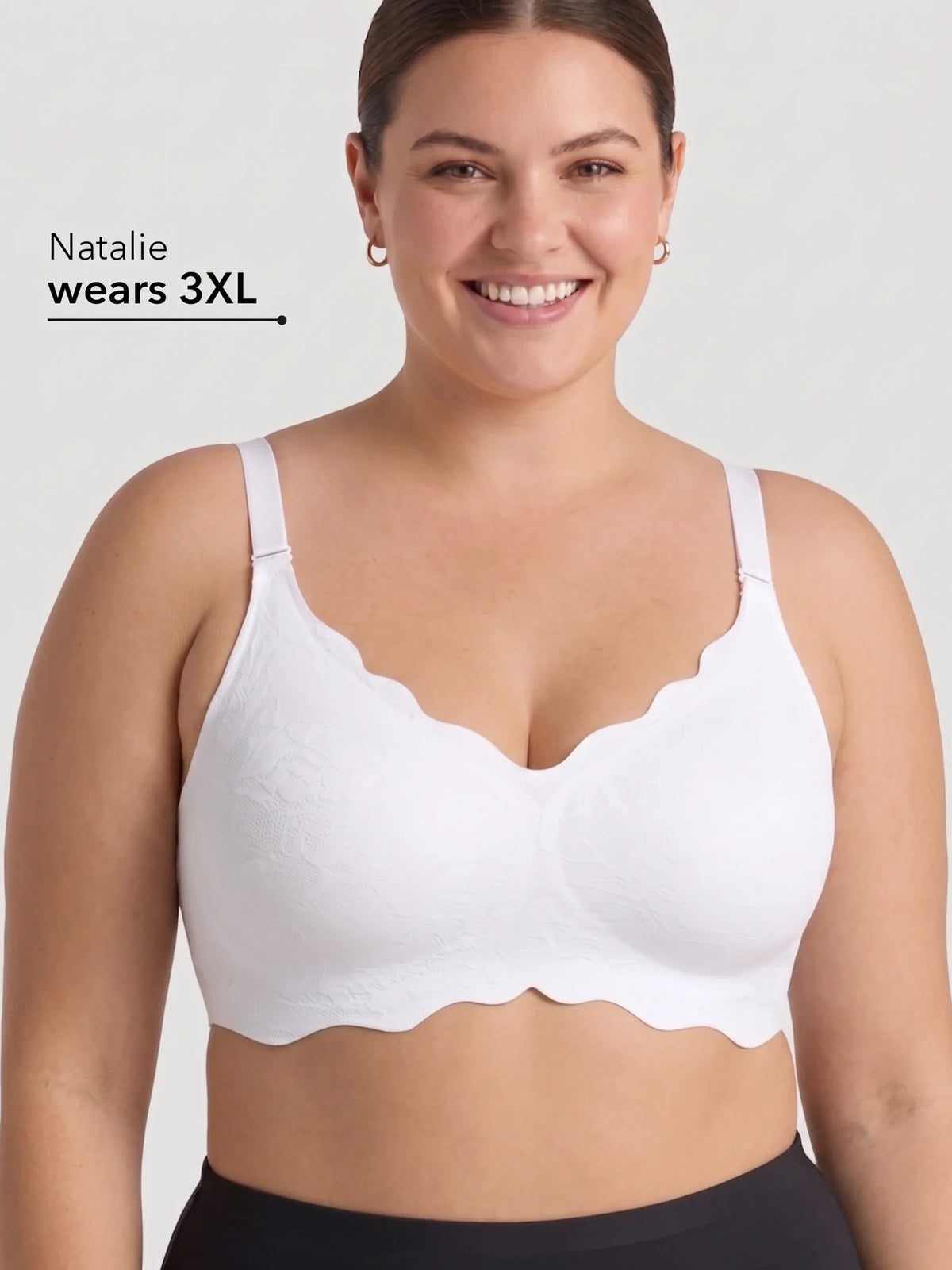 Scalloped Push-Up Wireless Jelly Bra