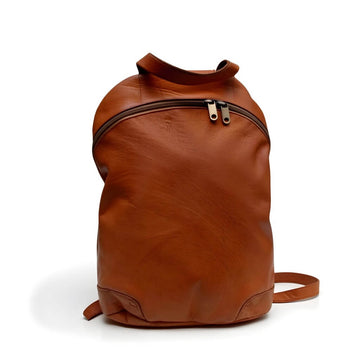 Brown Leather Backpack Purse – Handcrafted 15.7″ Laptop Bag image