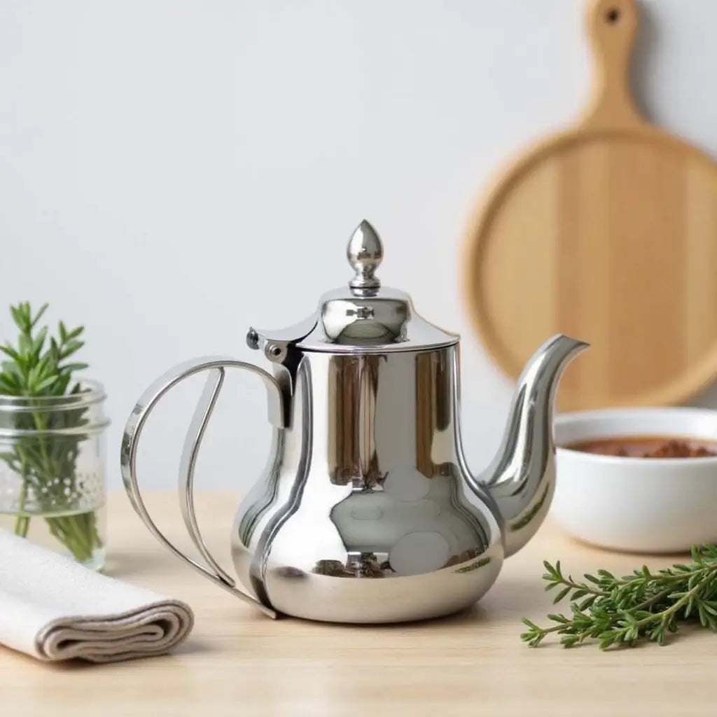 Stainless Steel Mirror Finish Teapot 800ml – Modern Design image 3