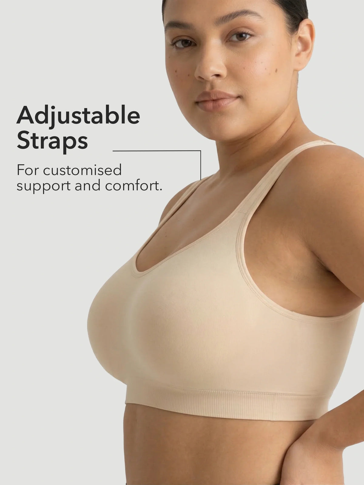 Adjustable Wire Free Shaper Bra (Cups A-FF) with Bra Extender
