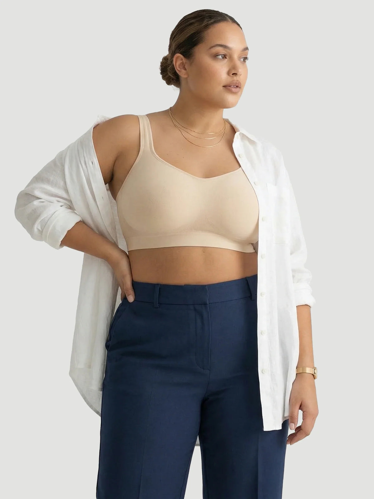 Adjustable Wire Free Shaper Bra (Cups A-FF) with Bra Extender