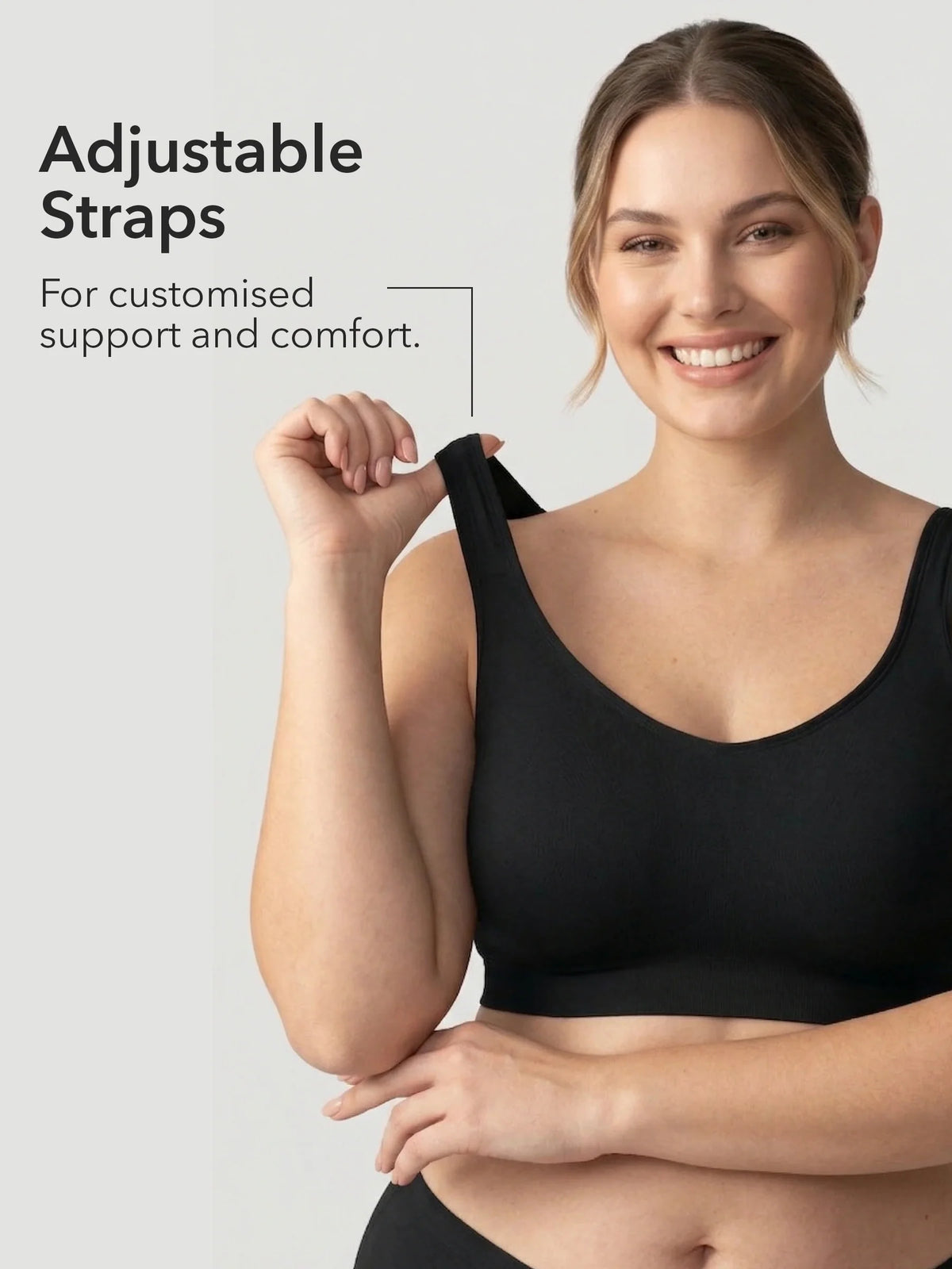 Adjustable Wire Free Shaper Bra (Cups A-FF) with Bra Extender