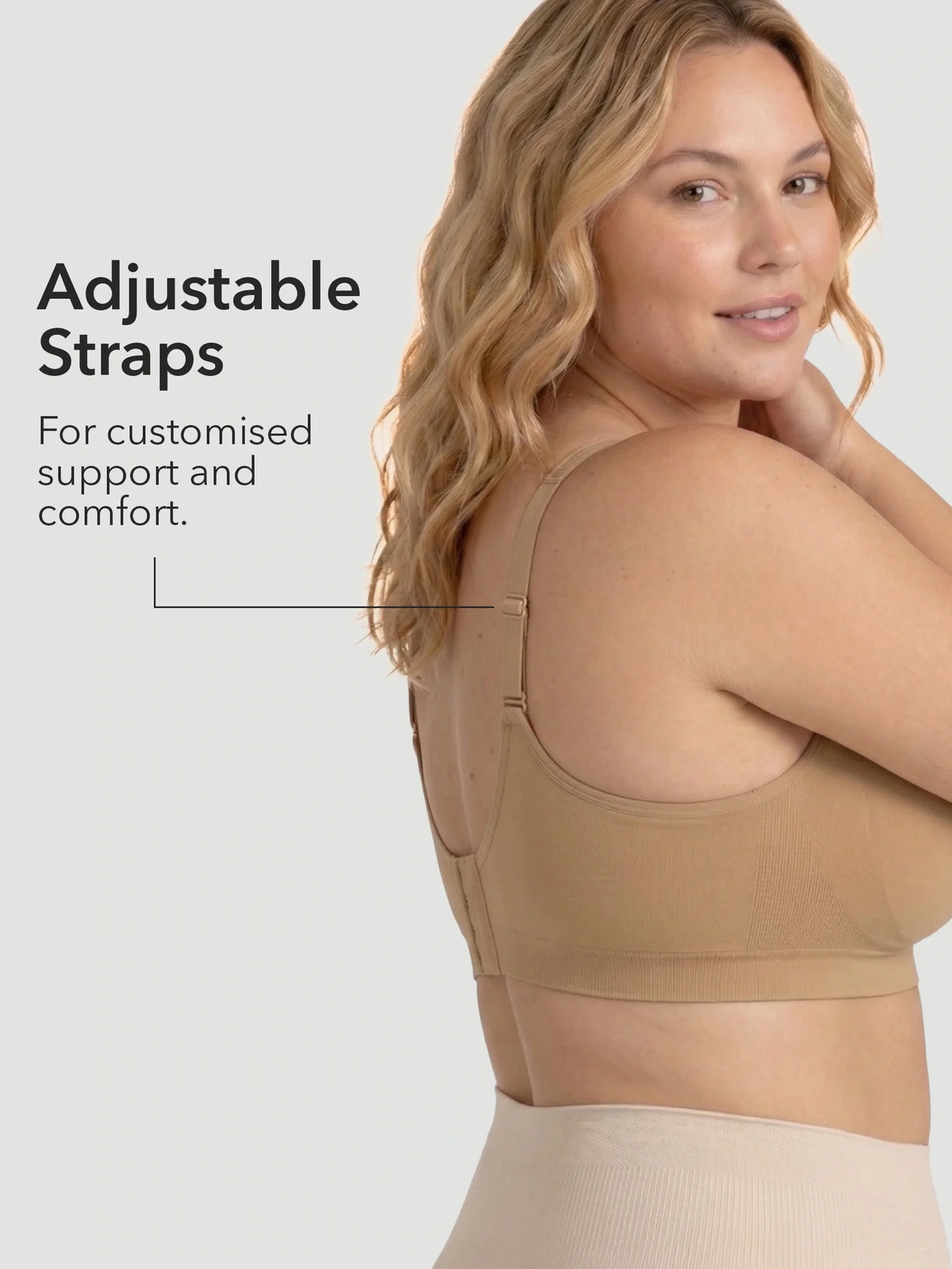 Adjustable Wire Free Shaper Bra (Cups A-FF) with Bra Extender