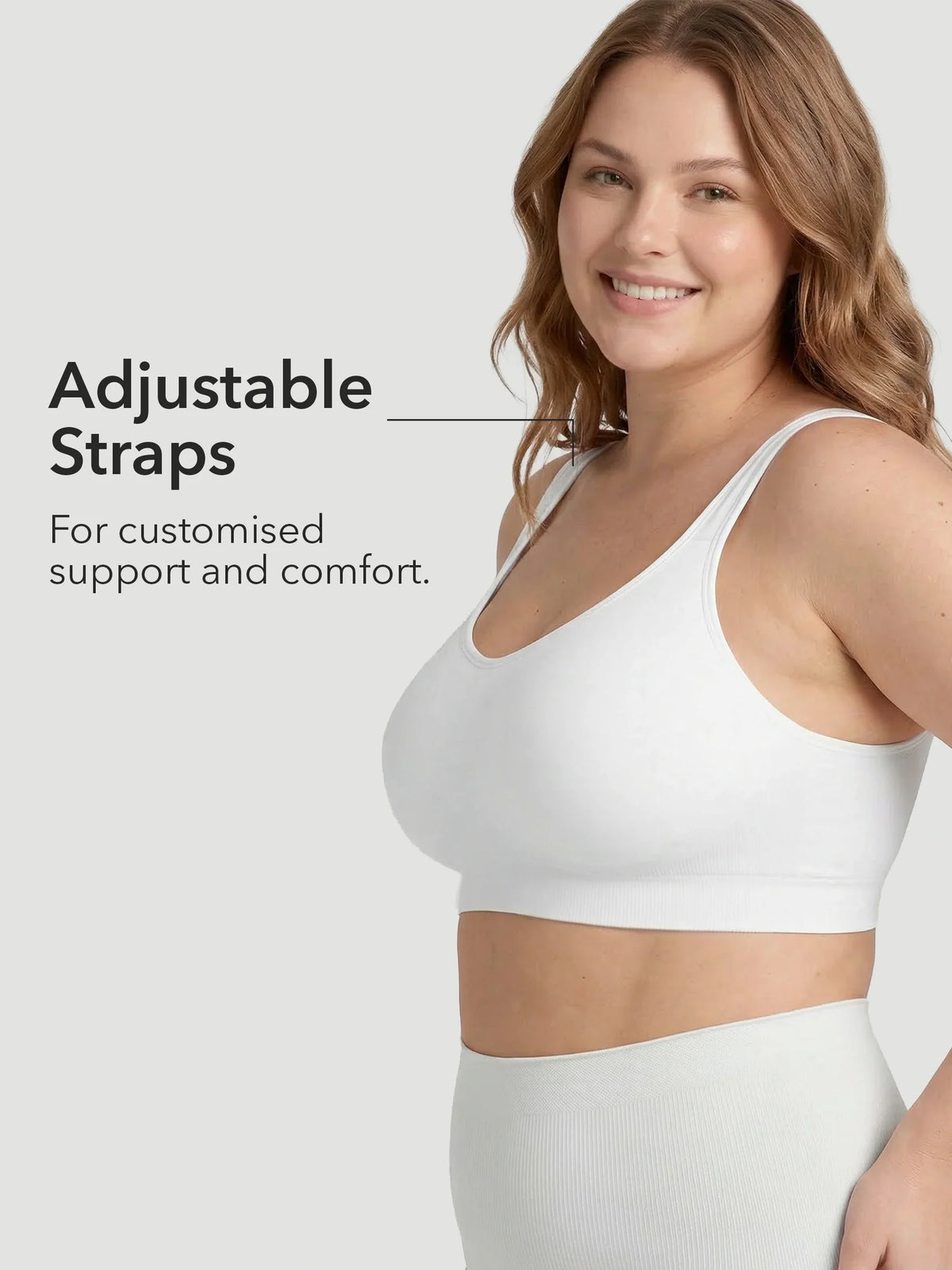 Adjustable Wire Free Shaper Bra (Cups A-FF) with Bra Extender