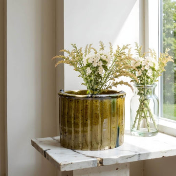 Tamegroute Ceramic Planters Set – Handmade Moroccan Plant Pots image