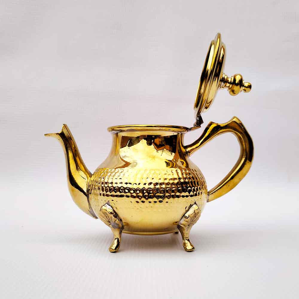 Hand-Hammered Silver Teapot 6-12 Cup – Textured Footed Design image 9
