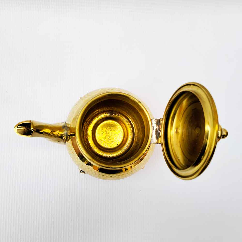 Hand-Hammered Silver Teapot 6-12 Cup – Textured Footed Design image 10