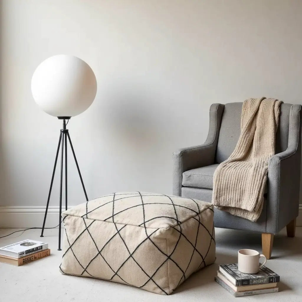 Best Moroccan kilim pouf image