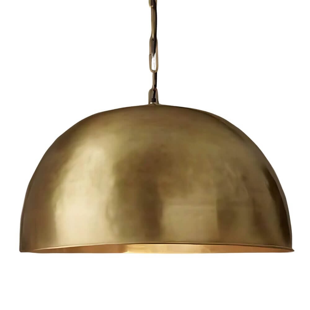 Handcrafted Brass Dome Pendant Light – Modern Moroccan Ceiling Lamp image