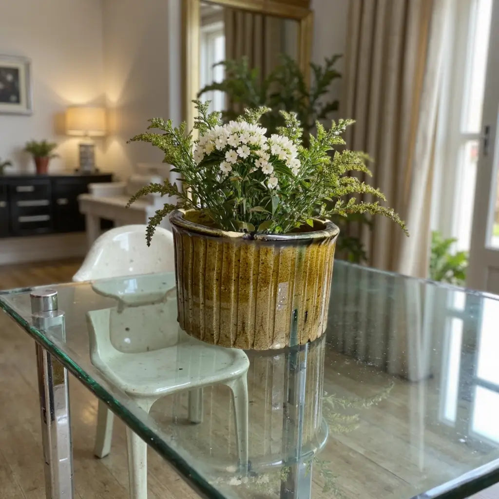 Tamegroute Ceramic Planters Set – Handmade Moroccan Plant Pots image 4