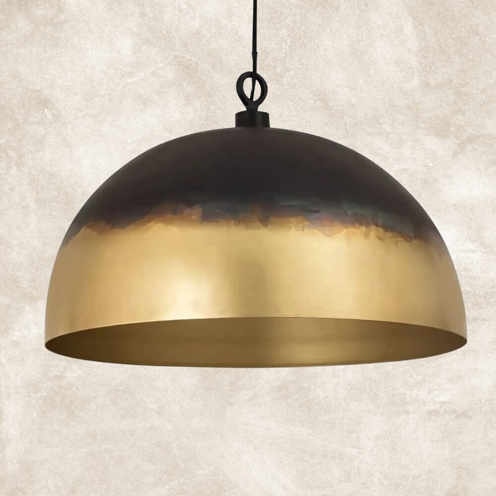 Brass Dome Pendant Light – Contemporary Handcrafted Moroccan Lighting image 5
