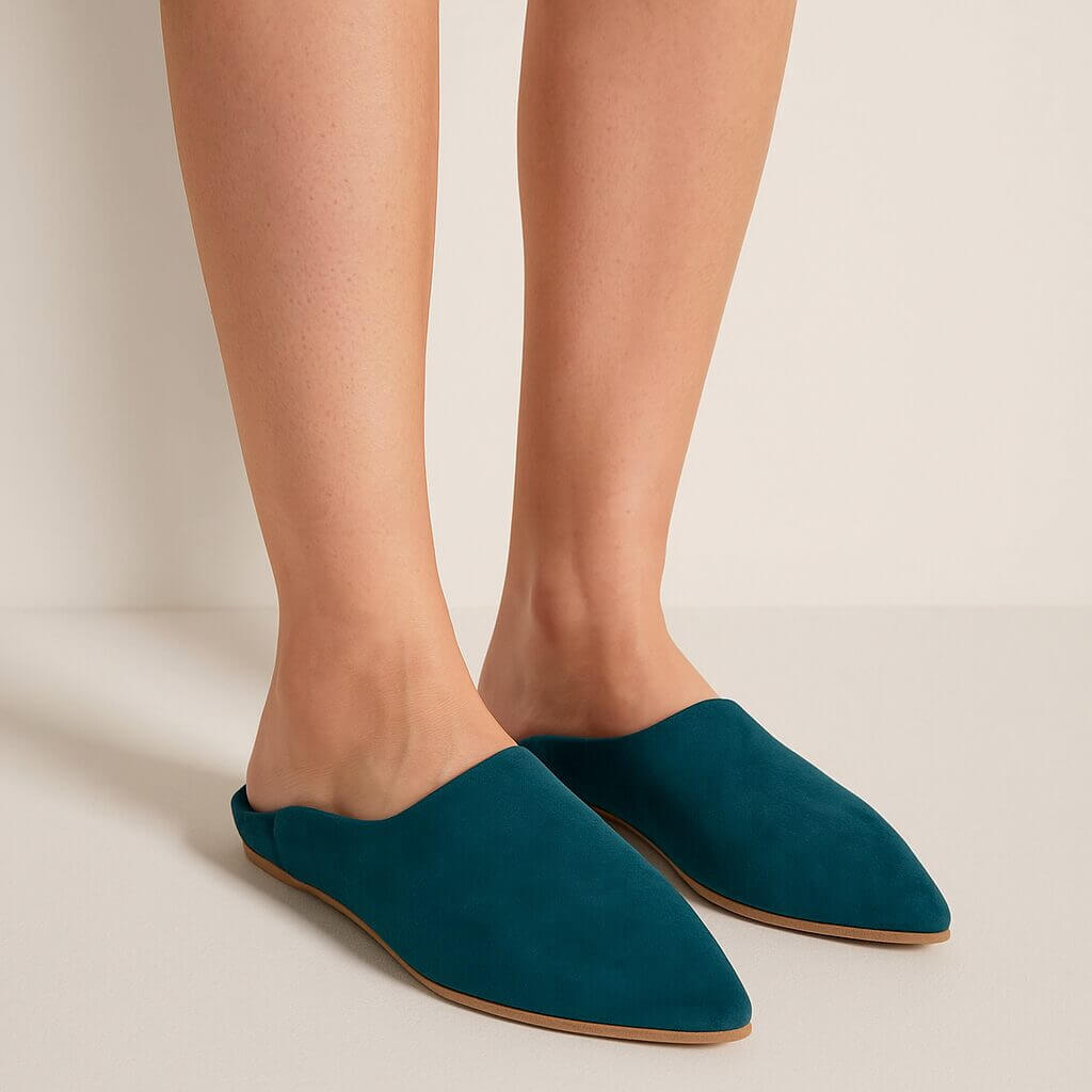 Moroccan Slippers Suede Pointed Babouche image 3