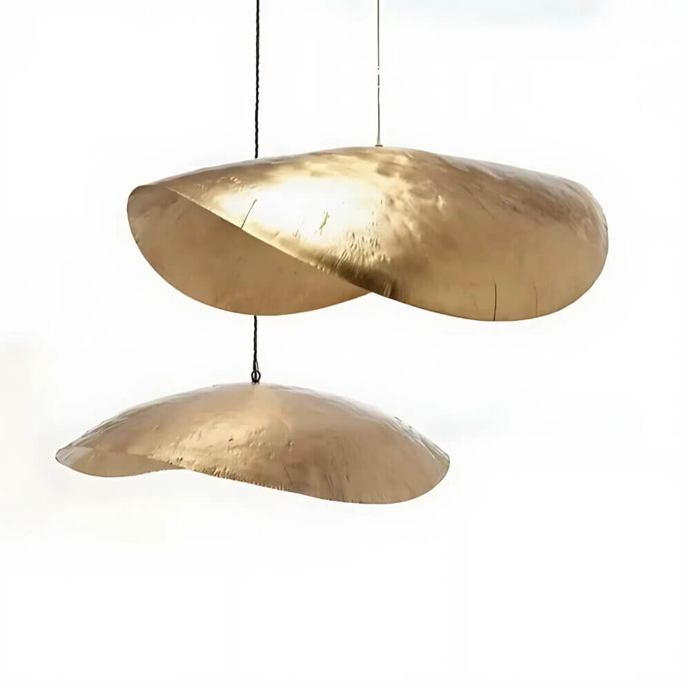 Hammered Brass Pendant Light – Organic Modern Moroccan Lighting image 3