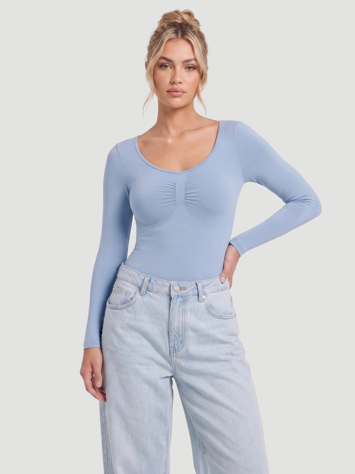 Long Sleeve Sculpt Brief Shapewear Bodysuit