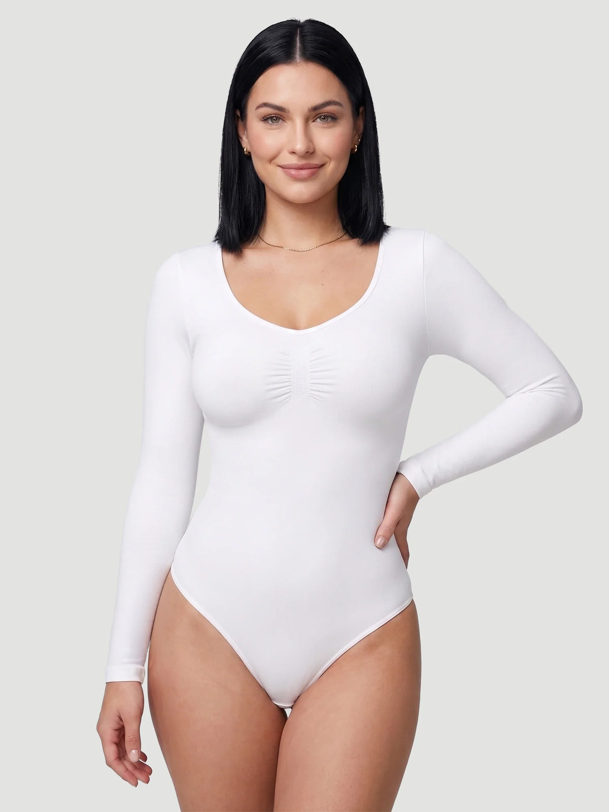 Long Sleeve Sculpt Brief Shapewear Bodysuit