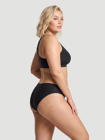 Mid Waist Seamless Bonded Bikini Underwear