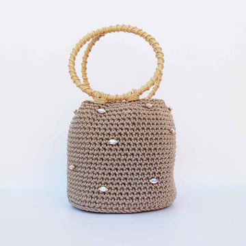 Crochet Handbag Inlaid with Sparkling Crystal Stones image