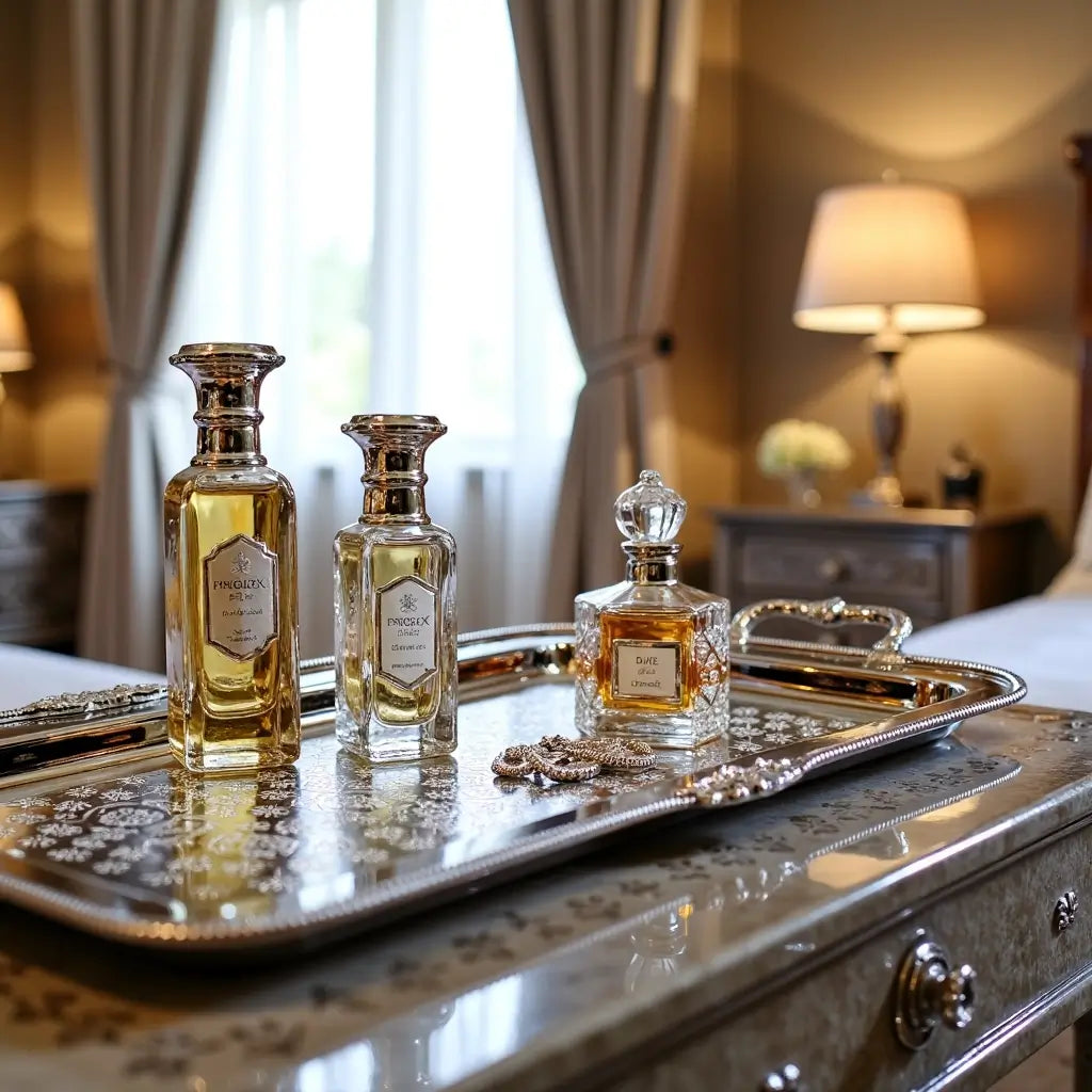 Hand-Engraved Silver-Plated Serving Tray with Ornate Handles – 3 Sizes image 4