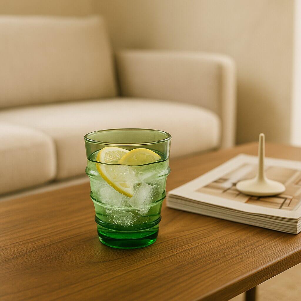 Hand-Blown Jewel Glass Tumbler Set – 6 Recycled 4oz Cups image 4