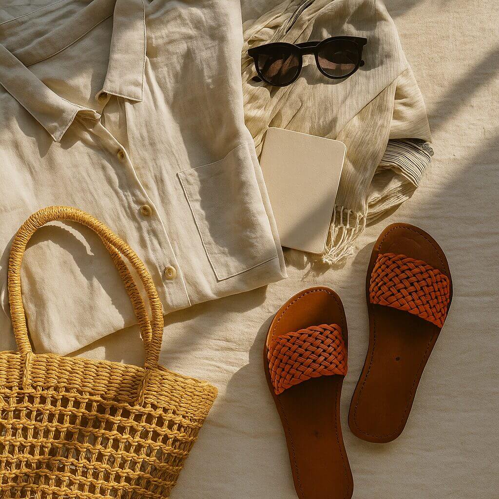 Riad Breeze Leather Slides – Hand-Woven Moroccan Sandals image 2