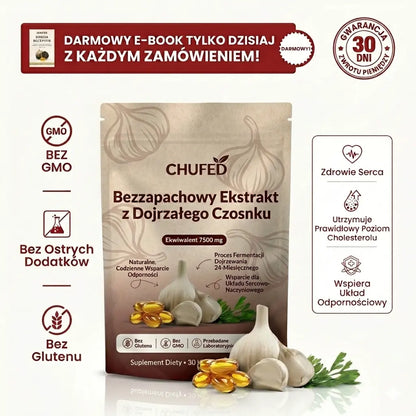 Ekstrakt ze starzonego czosnku – 7500 mg bezzapachowe kapsułki żelowe