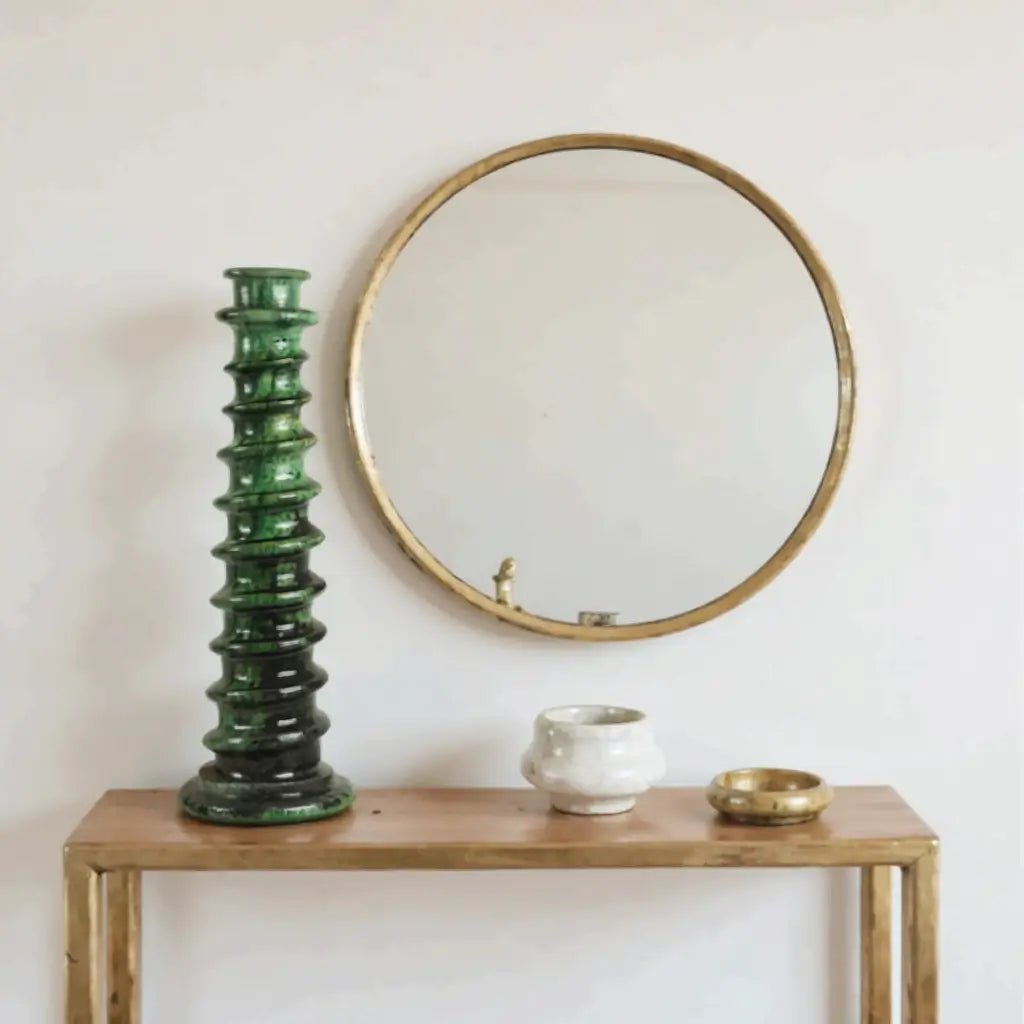 Handcrafted Tall Candle Holder – Tamegroute Ceramic Tower Collection image 7