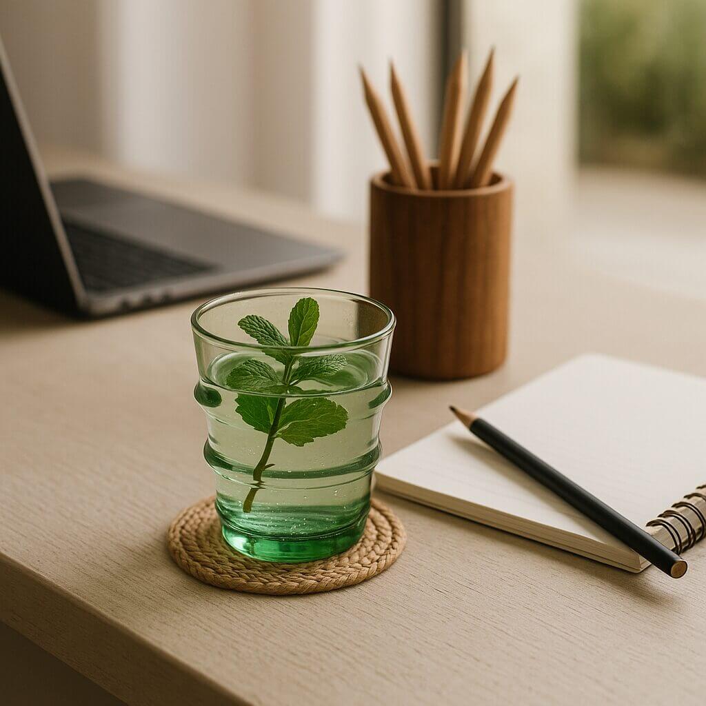 Hand-Blown Jewel Glass Tumbler Set – 6 Recycled 4oz Cups image 5