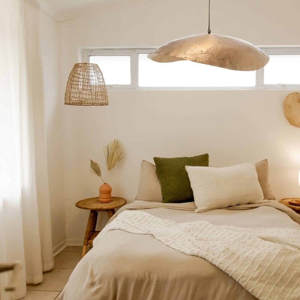 Hammered Brass Pendant Light – Organic Modern Moroccan Lighting image 4