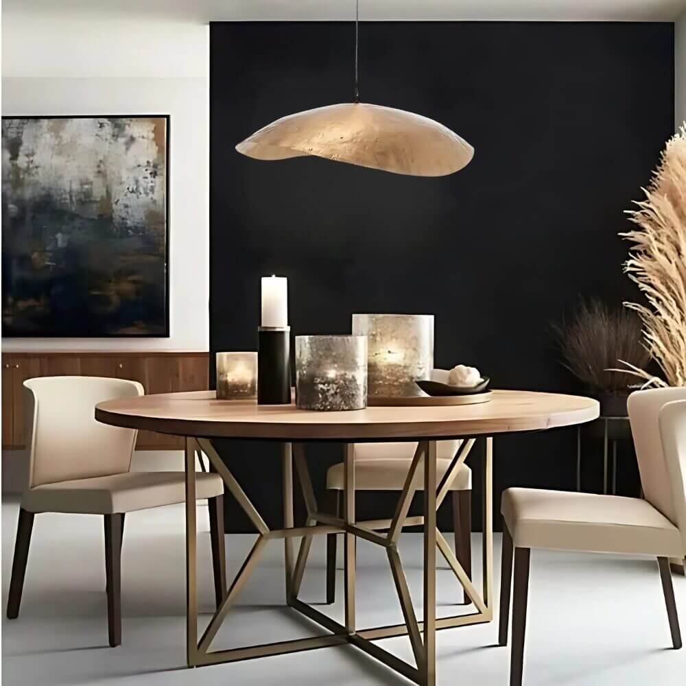 Hammered Brass Pendant Light – Organic Modern Moroccan Lighting image 5