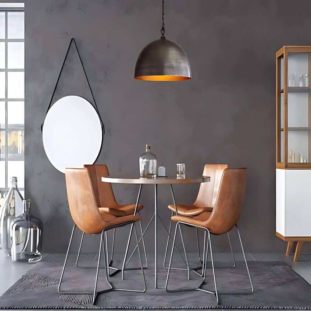 Hammered Brass Dome Pendant Light – Industrial Moroccan Statement Lighting image 3