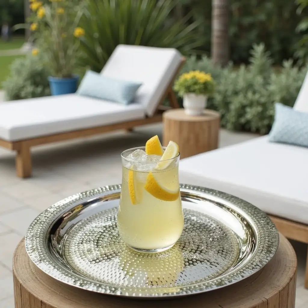 Hand Hammered Silver Decorative Tray – Traditional Craftsmanship image 4