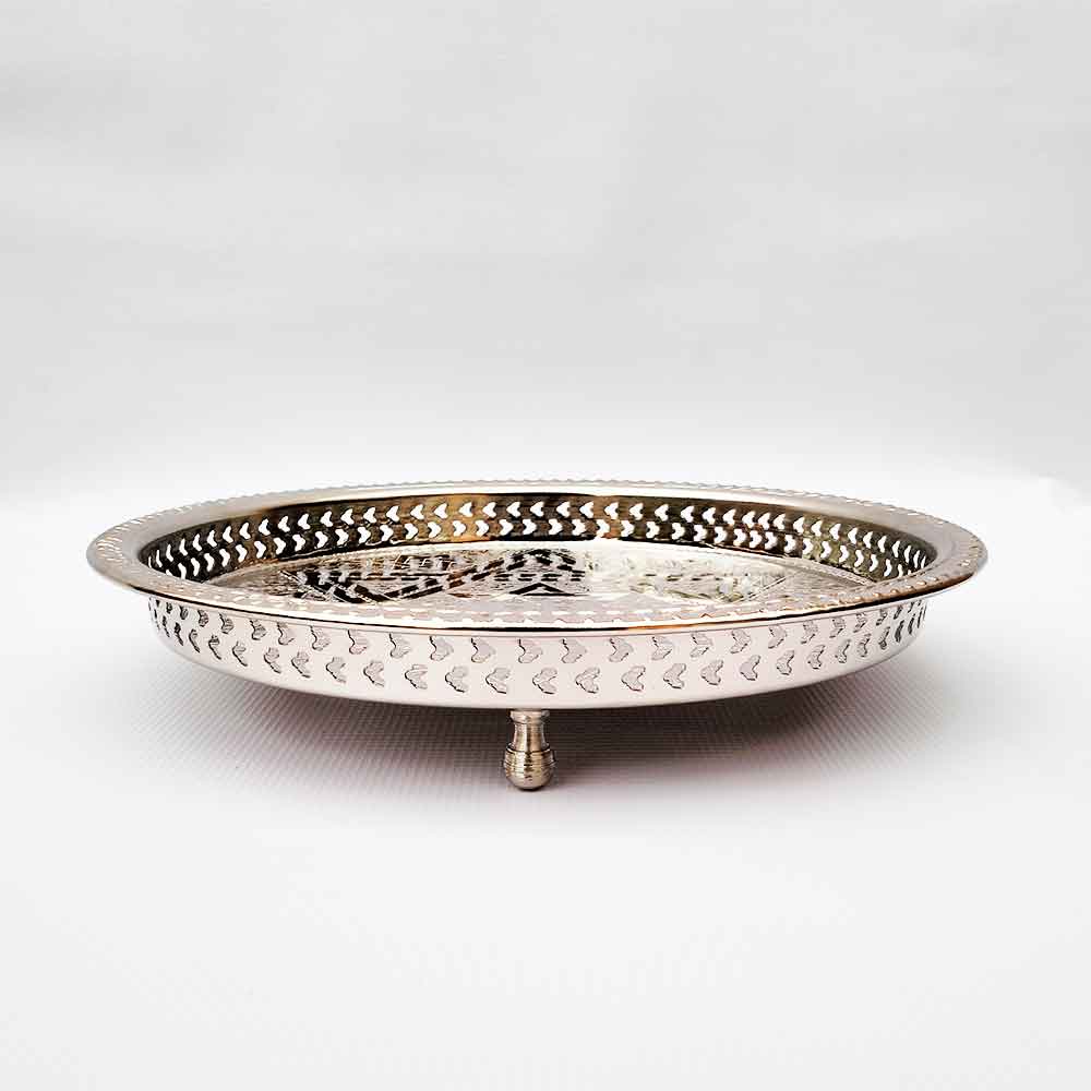 Hand Engraved Round Platter Trays with Star of David image 13