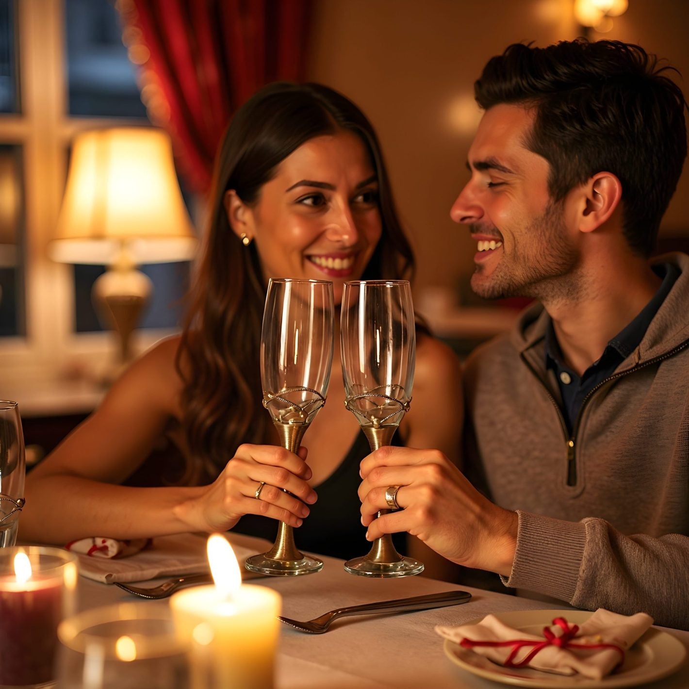 Silver-Stemmed Champagne Flutes Set of 6 – Hand-Detailed Metalwork image 5