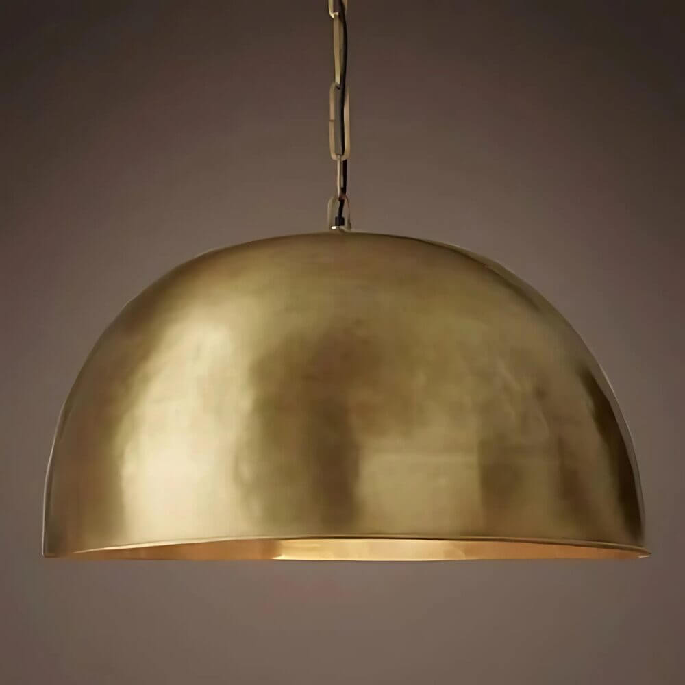 Handcrafted Brass Dome Pendant Light – Modern Moroccan Ceiling Lamp image 4