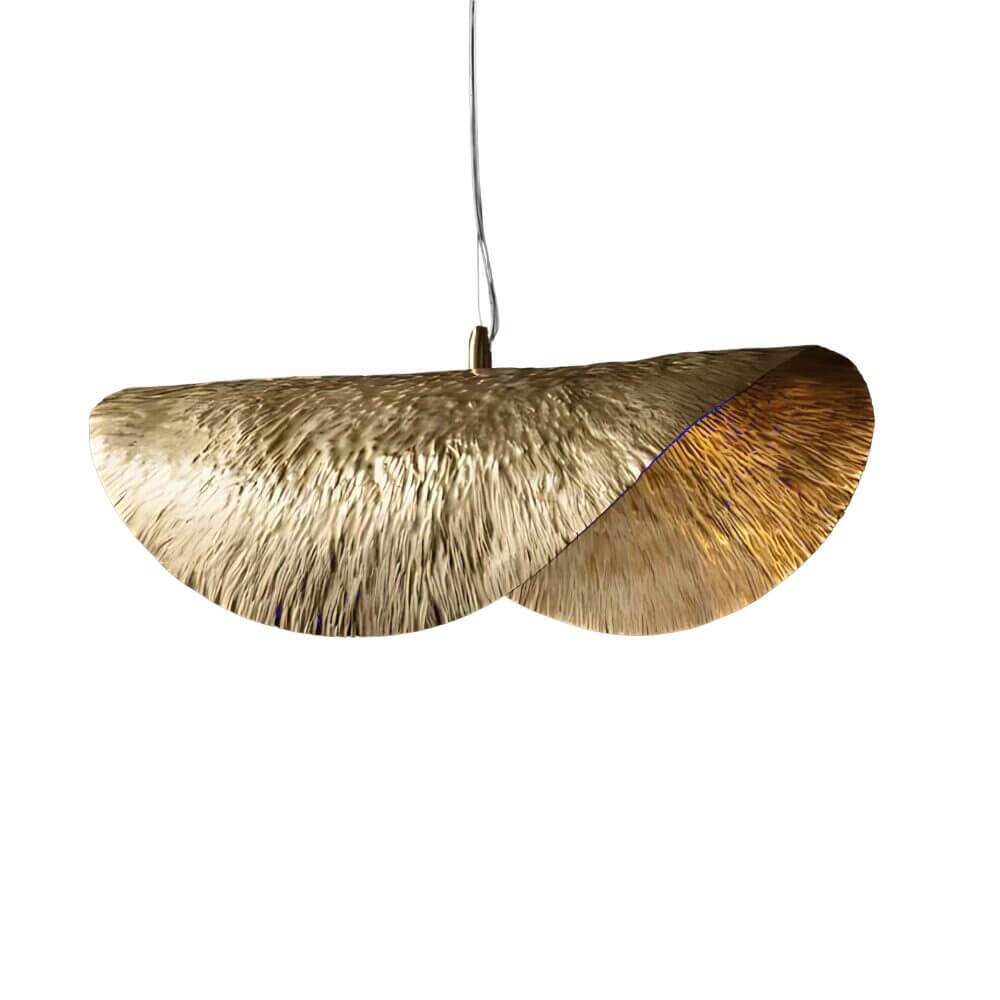 Handwoven Lotus Leaf Pendant Lamp – Natural Fiber Moroccan Lighting image