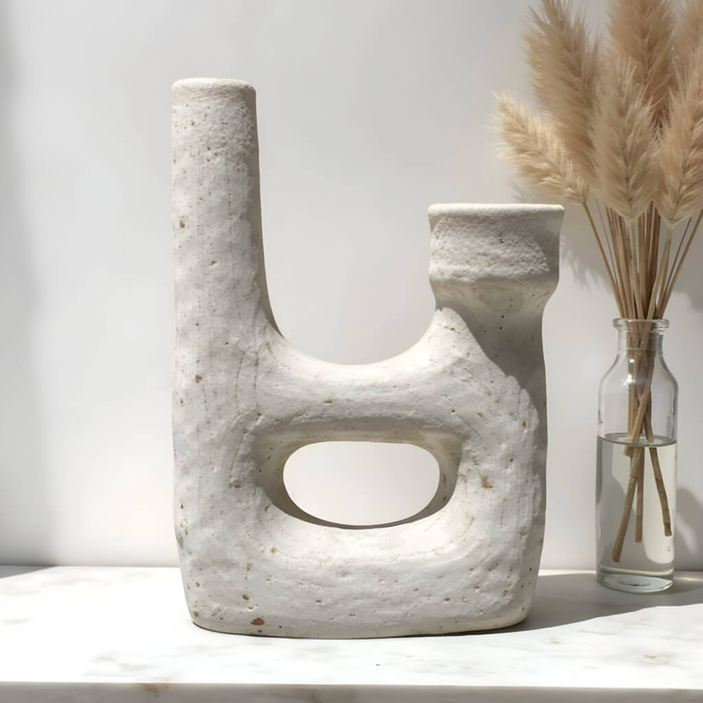 Tamegroute Ceramic Candle Holders 30cm – Sculptural Statement Piece image