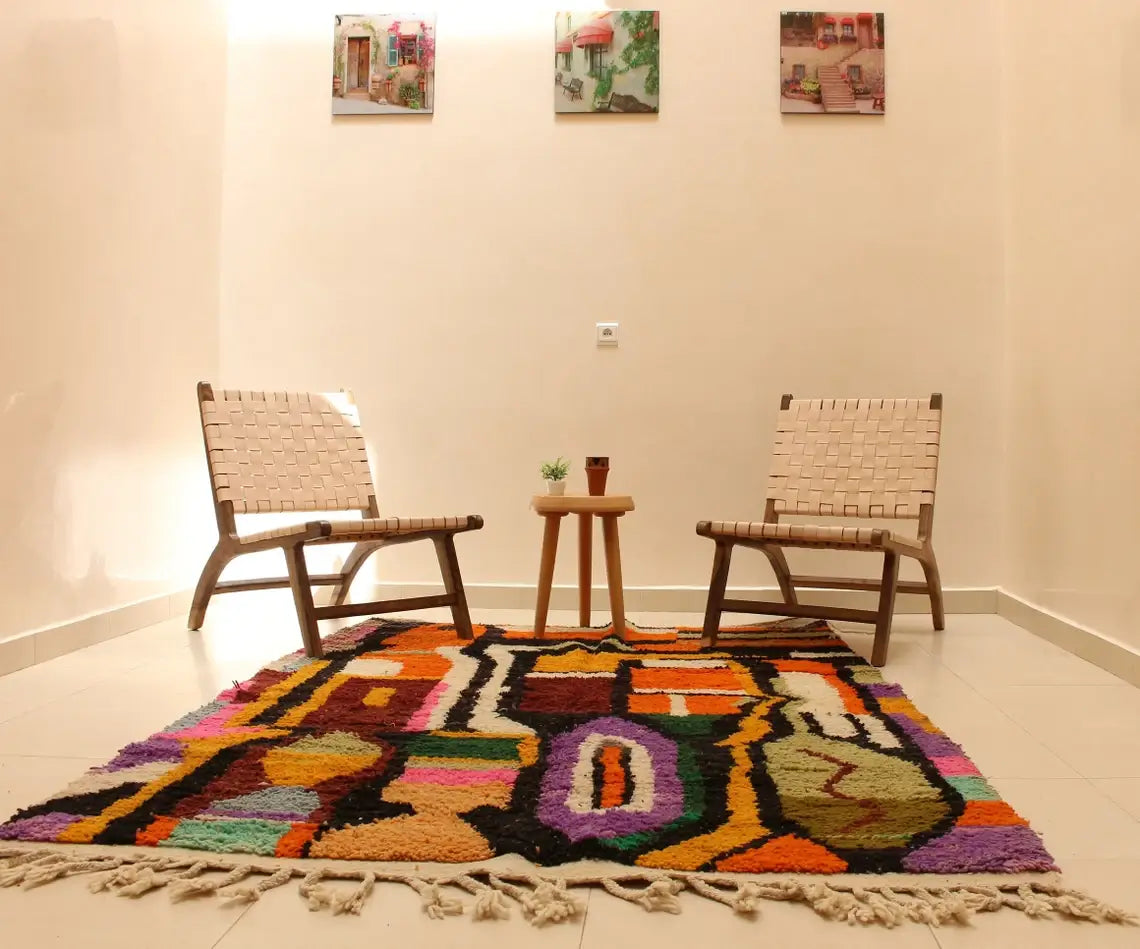 Handcrafted Leather Woven Lounge Chair – Mid-Century Modern Teak Frame image 12