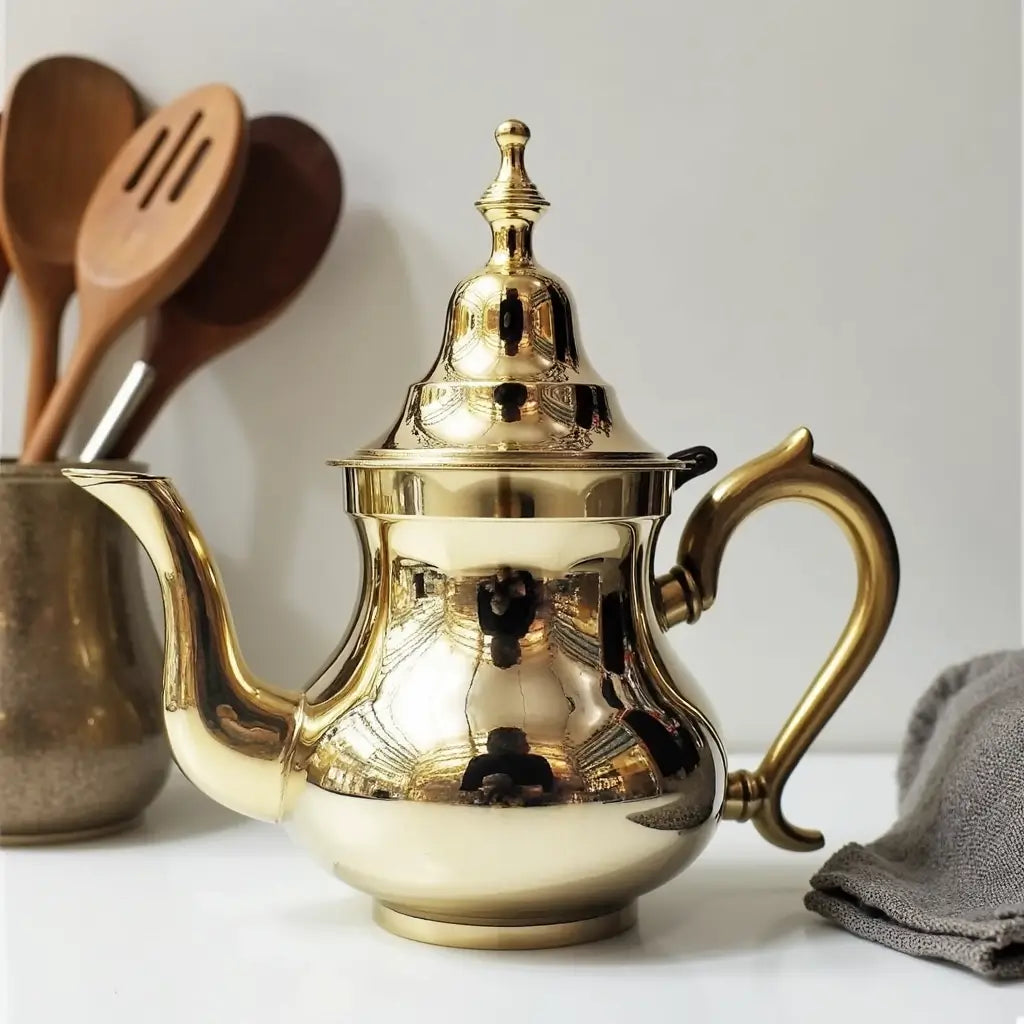 Classic Brass Teapot – Handcrafted Simple Design image