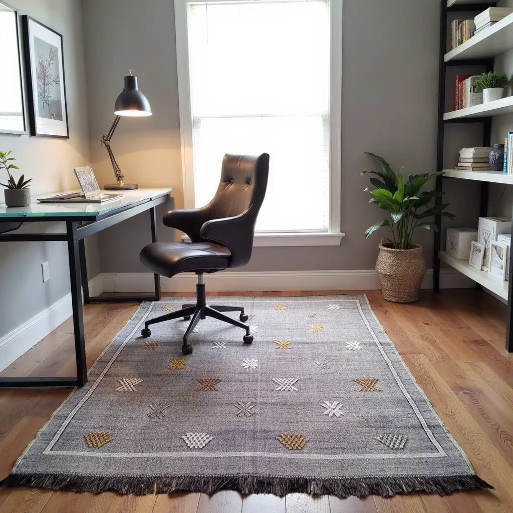 Handmade Purple Moroccan Cactus Silk Rug – Premium Sabra 100x150cm image 3