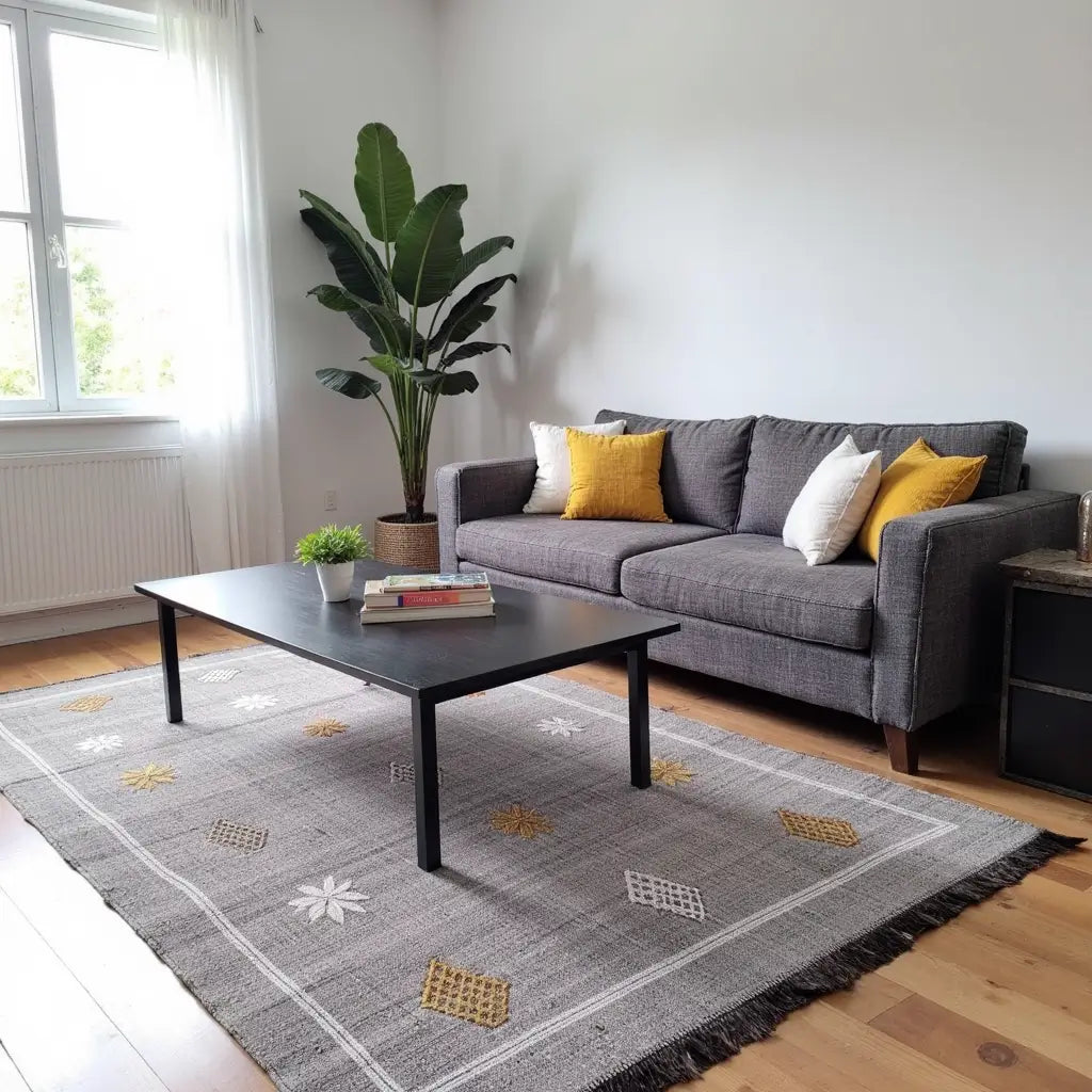 Handmade Purple Moroccan Cactus Silk Rug – Premium Sabra 100x150cm image