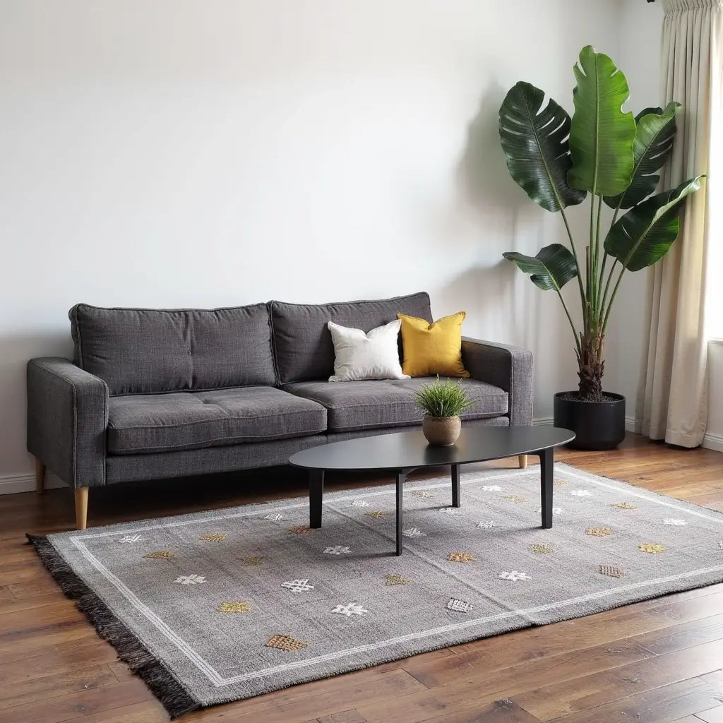 Handmade Purple Moroccan Cactus Silk Rug – Premium Sabra 100x150cm image 4