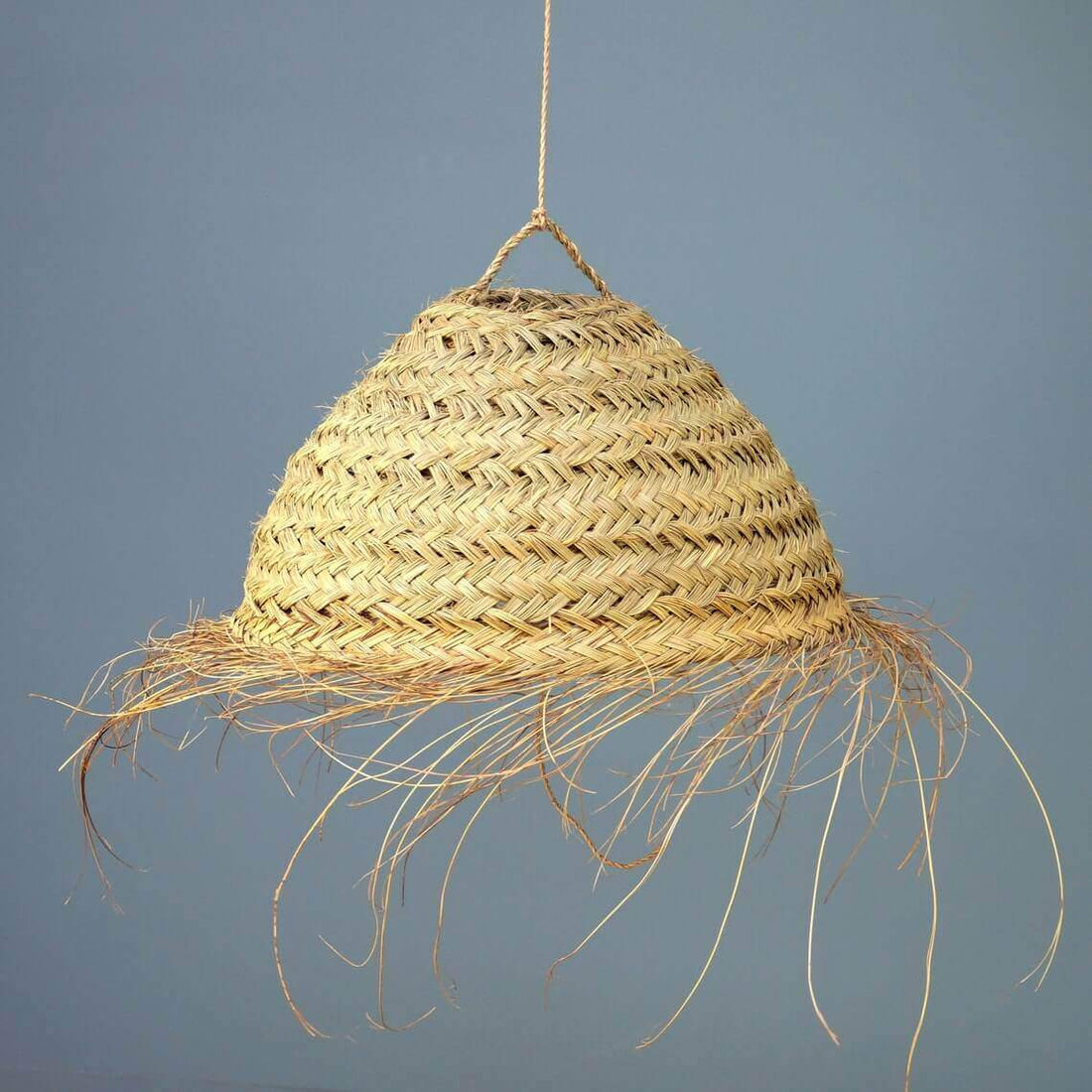 Grand Handwoven Straw Chandelier – Natural Artisan Pendant Light 50cm image
