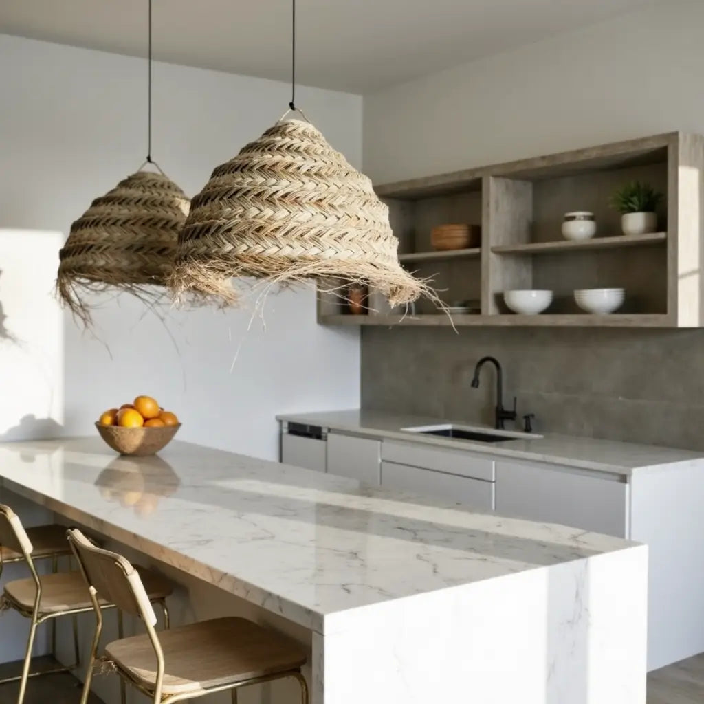 Grand Handwoven Straw Chandelier – Natural Artisan Pendant Light 50cm image 5