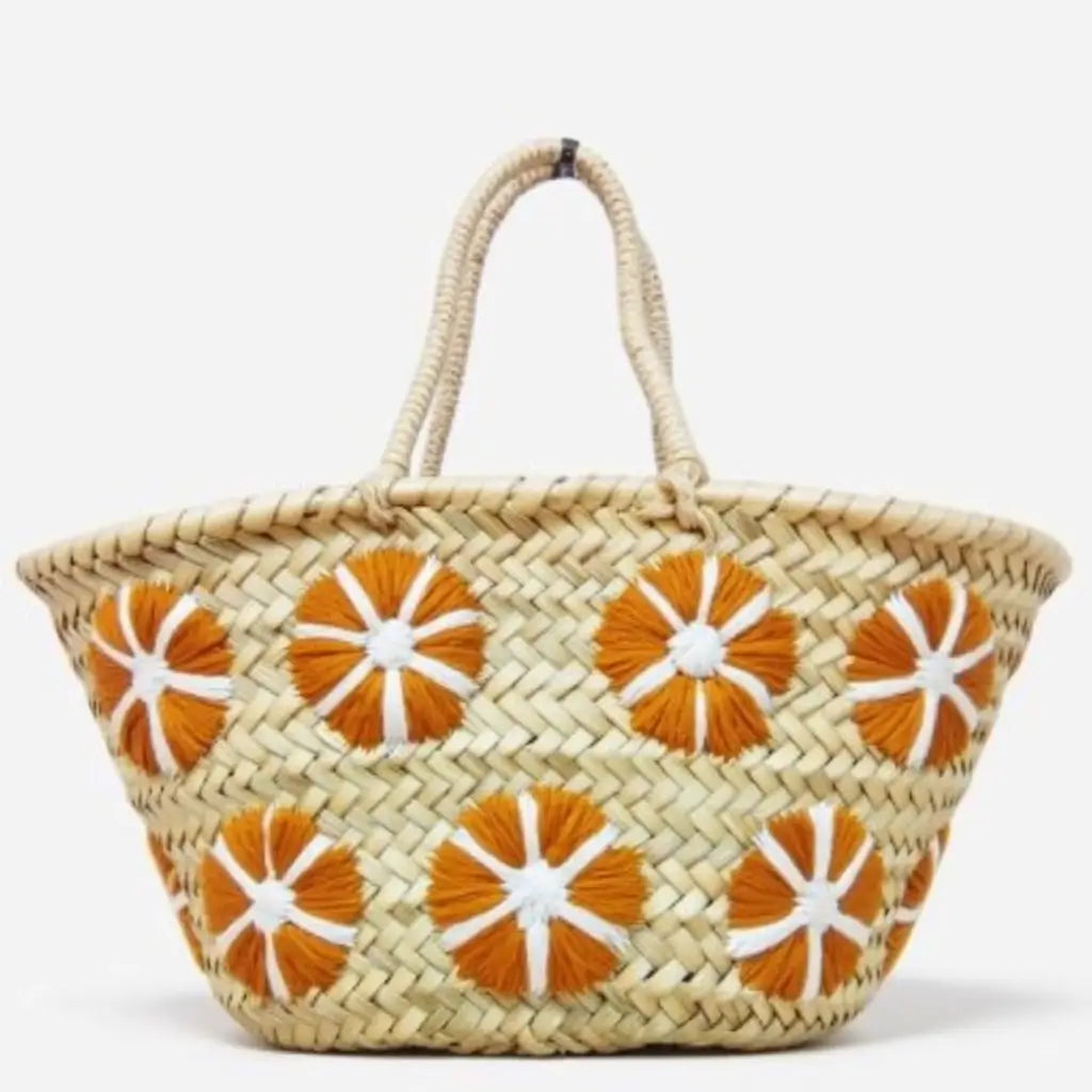 Small Straw Bag – Handwoven Floral Pattern Mini Tote for Beach & Market image 3