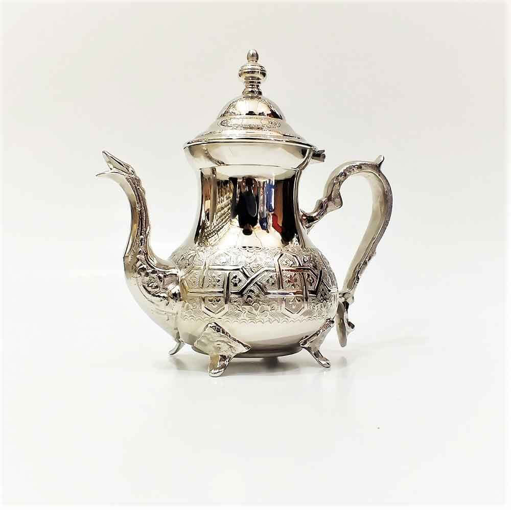 Tall Silver Teapot – Handcrafted Moroccan Style 1L & 1.5L image