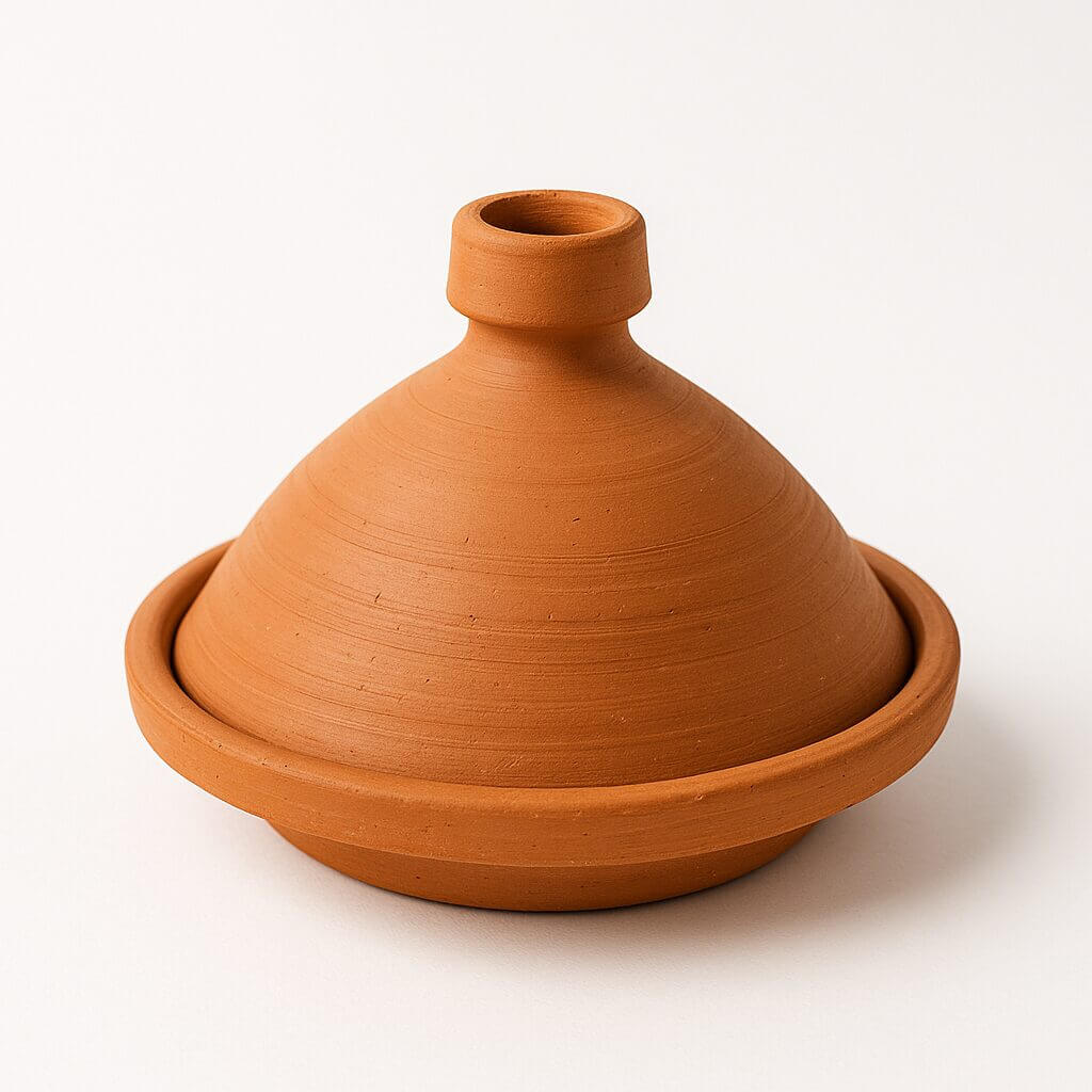 Handmade Terracotta Tagine Pot 30cm – Authentic Moroccan Ceramic Clay image