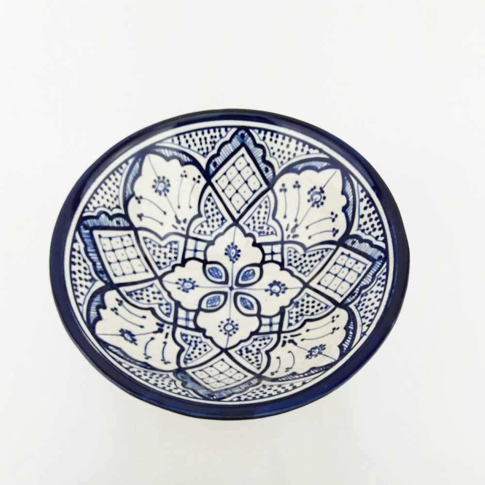 Hand-Painted Blue Ceramic Bowl 9.8″ – Artisan Serving Dish image 8