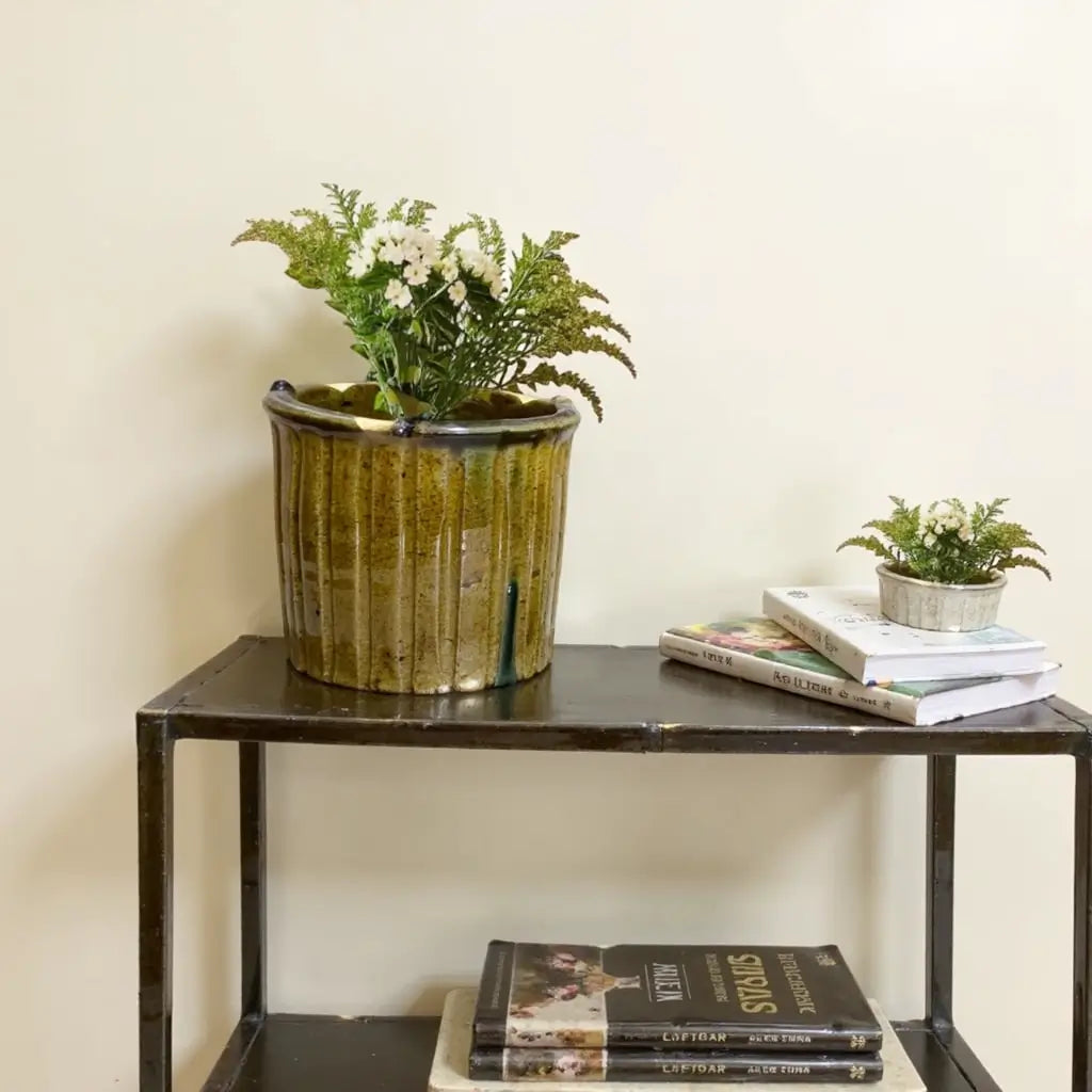 Tamegroute Ceramic Planters Set – Handmade Moroccan Plant Pots image 5